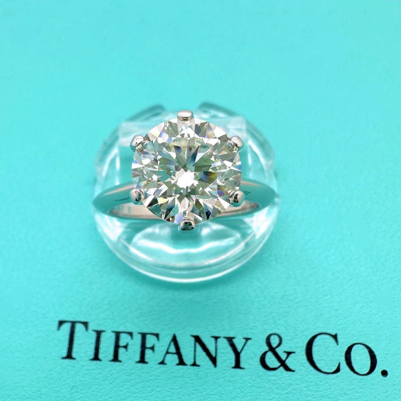 Tiffany & Co. Round Diamond 3.14 cts I VVS1 Solitaire Engagement Ring Platinum