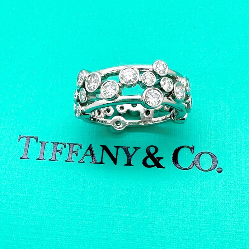 Tiffany & Co Bubbles Collection Round Diamond Band Ring in Platinum