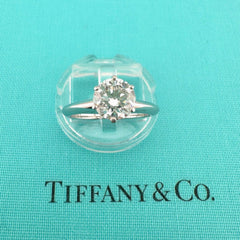 Tiffany & Co Platinum Round Diamond 0.94 cts F VS1 Solitaire Engagement Ring