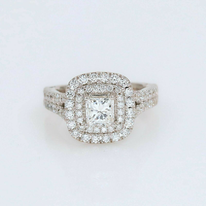 Vera Wang Love Collection 1 1/2 tcw Princess Diamond Split Shank Engagement Ring