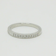 Tiffany & Co Square Cut Diamond Wedding Band Ring Platinum 2.6mm $3,900 Retail