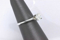 Leo Diamond Engagement Ring Round 0.98 CTS H SI2 14k White Gold $8400 Retail