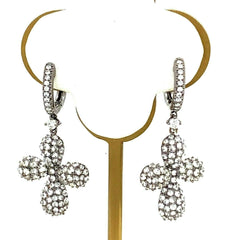 PIRANESI 18kt Black Gold 2.31 tcw Diamond Cross Drop Earrings