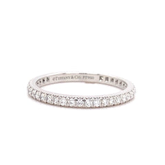 Tiffany & Co Soleste Full Circle Diamond 2 MM Eternity Wedding Band Ring Plat