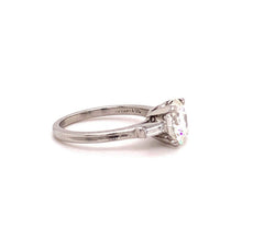 Vintage Tiffany & Co. Round Diamond 1.72 TCW Engagement Ring GIA H VS2