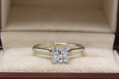 Leo Princess Diamond Engagement Ring 1.00 ct G SI2 14k White Gold $8,600 Retail