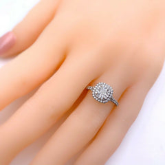 Tiffany & Co Soleste Double Row Cushion Diamond 0.76 tcw Engagement Ring Plat