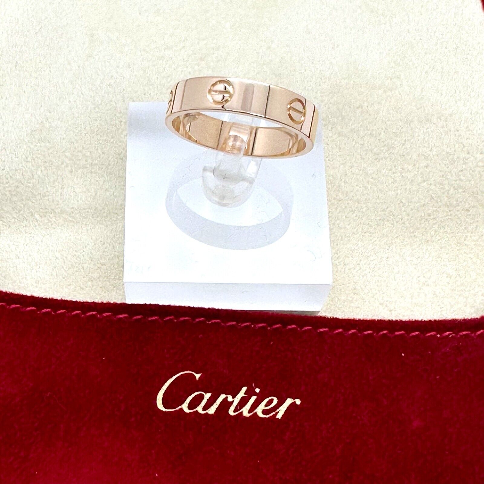 CARTIER Love Ring in Pink Gold Size 68 MM QD Jewelry