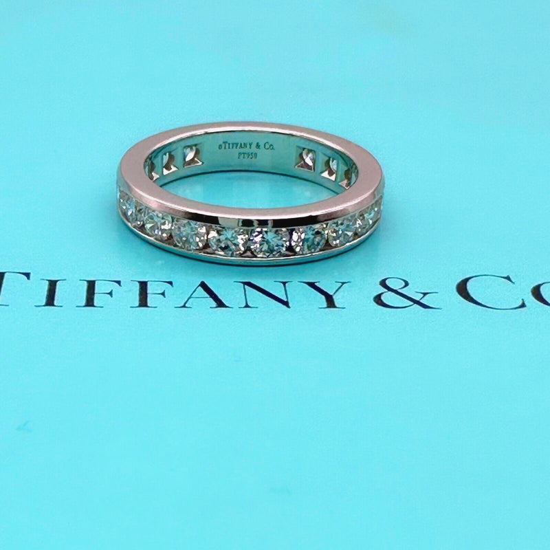 TIFFANY & CO Full Circle Channel Set 1.80 tcw 4 mm Platinum Wedding Band