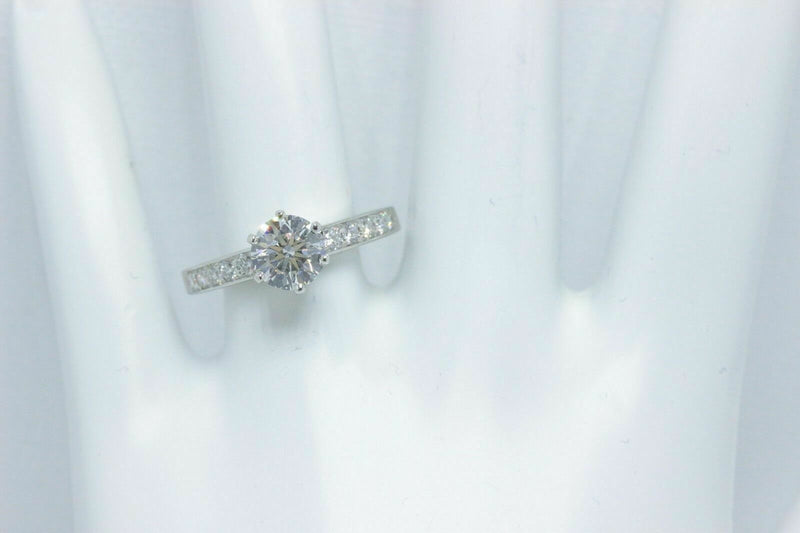 Tiffany & Co Platinum Diamond Engagement Ring Bead Set 1.27 tcw F VVS2 $25,800