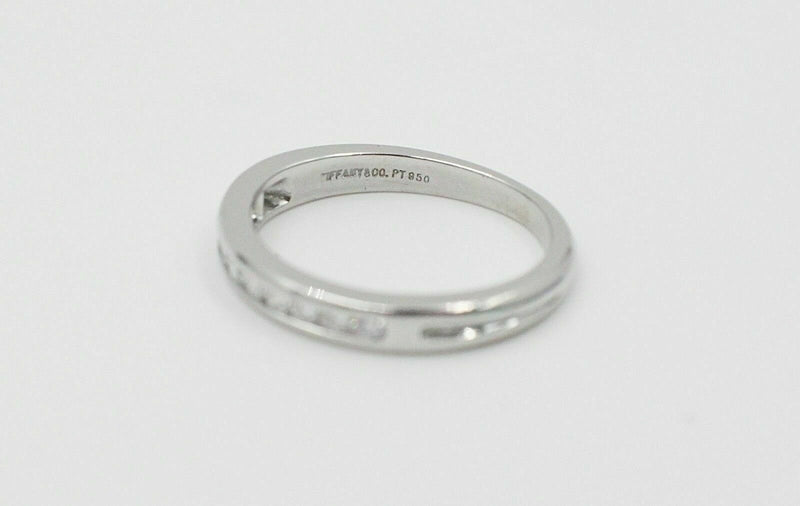 Tiffany & Co Platinum and Diamond Wedding Band Ring 2mm Size 4
