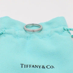 Tiffany & Co Round Brilliant Diamond Full Circle Wedding Band 2mm Platinum