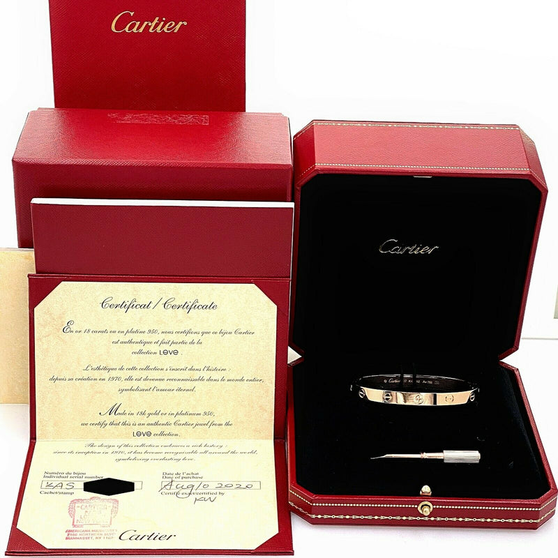 Cartier Pre-Owned Cartier Love Bracelet in Platinum 128474 - Jomashop
