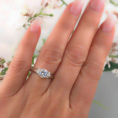 Scott Kay 14k White Gold Engagement Ring Semi Mount 0.27 tcw Radiance Collection
