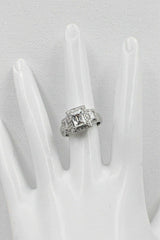 Tycoon Cut Platinum Diamond Engagement Ring 2.42 tcw 3 Stone G SI1 $45,000 Value