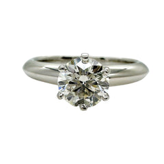 TIFFANY & CO Round Brilliant Diamond 0.75 cts I VS1 Platinum Engagement Ring