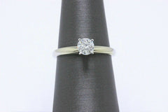Leo Round Diamond Solitaire Engagement Ring 0.50 cts I SI2 14k White Gold
