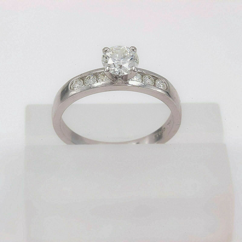 Hearts on Fire Seven Stone Diamond Engagement Ring Round 0.79 ct 18k White Gold