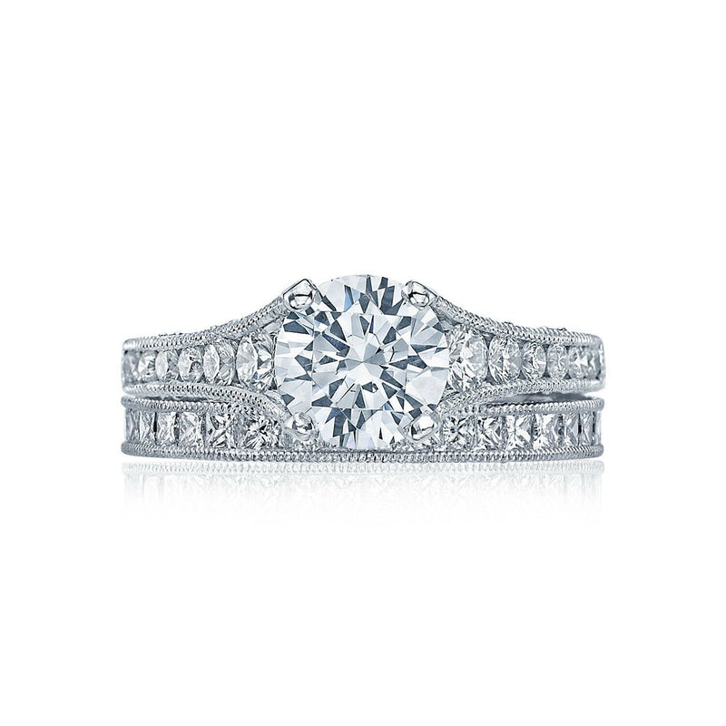 TACORI Reverse Crescent Platinum Semi Mount Engagement Ring