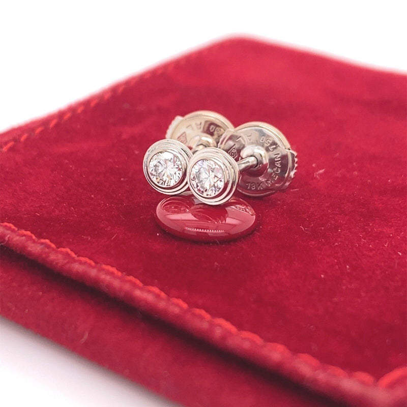 Cartier D'Amour Diamond Bezel Set Earrings Medium 18kt White Gold