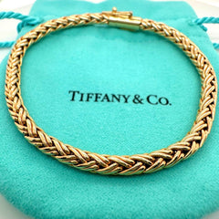Tiffany & Co. Wheat Braided Rope Bracelet in 14k Yellow Gold