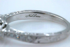 NEIL LANE Diamond Engagement Ring Round 1 1/3 tcw in 14k White Gold $6995 Retail