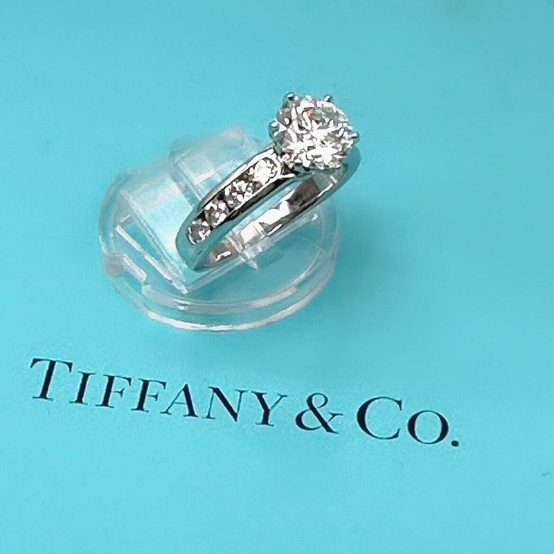 Tiffany & Co. 2.75 tcw Tiffany Setting Channel-Set Diamond Band Eng Ring Plat