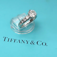 Tiffany & Co. 2.75 tcw Tiffany Setting Channel-Set Diamond Band Eng Ring Plat