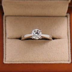 Celebration Diamond Engagement Ring Round 0.97 cts D SI2 18k White Gold $13,000