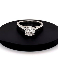 Round Brilliant Cut Diamond 1.13 Carat H SI2 EGL Solitaire Engagement Ring