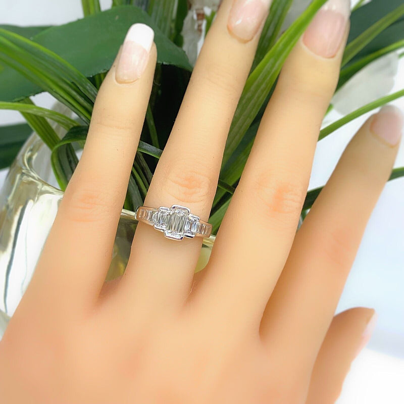 Christopher Designs CRISSCUT Diamond L'Amour  Engagement Ring 1.75 tcw 18kt WG