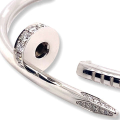 Cartier Juste Un Clou Diamond White Gold Bracelet Size 20 US 113/4