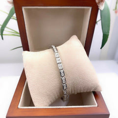 Round Brilliant Diamonds 5.00 ctw Link Bracelet in 14kt White Gold