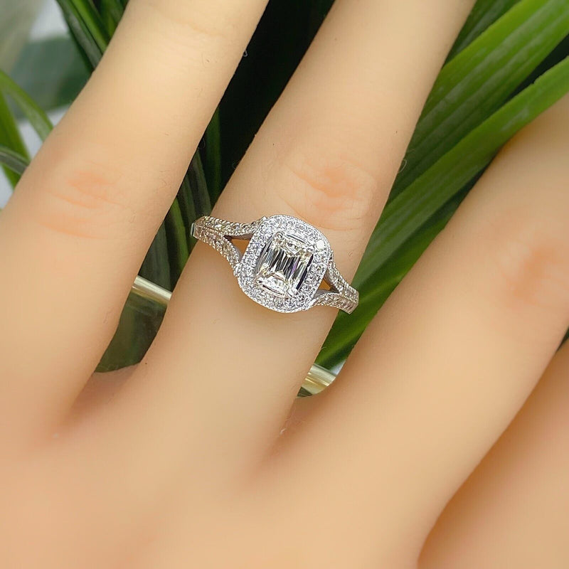 Christopher Designs CRISSCUT Diamond L'Amour Split Shank Engagement Ring 1.00tcw
