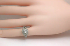 Leo Diamond Engagement Ring Princess Cut 1.32 ct GSI1 14k White Gold $12K Retail