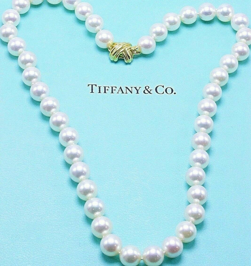 Sold at Auction: Tiffany and Co., Vintage Tiffany & Co 18K Gold Pearl  Necklace