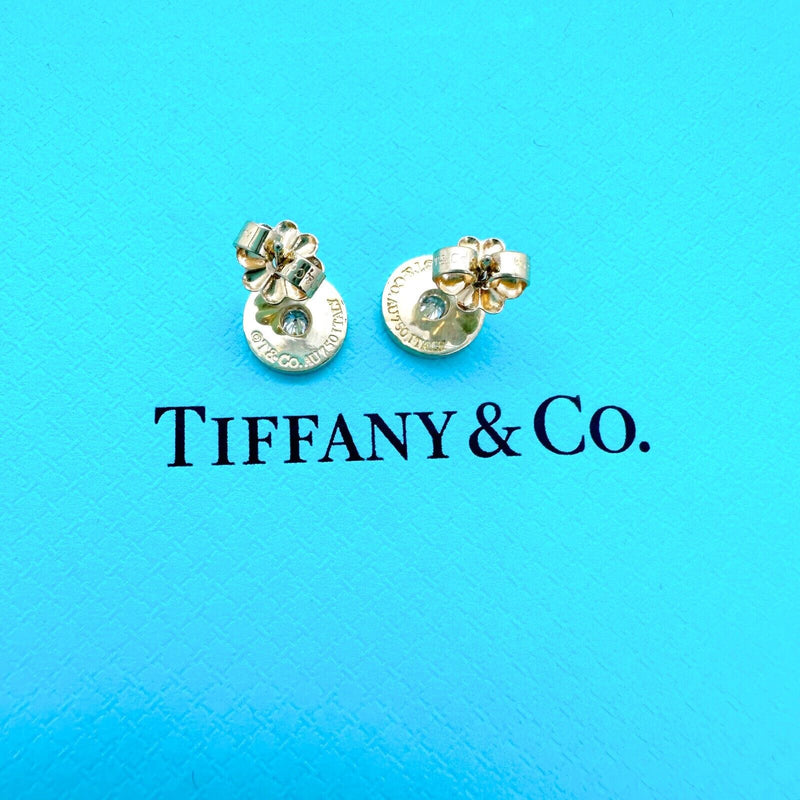 Tiffany & Co 1837 Circle Earrings with Diamonds in 18kt Yellow Gold