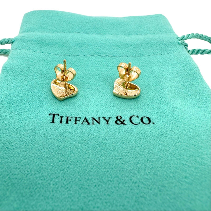 Tiffany & Co Elsa Peretti Full Heart 18kt Yellow Gold Earrings