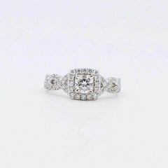 Neil Lane Diamond Engagement Ring Twisted Band 1.00 tcw 14k White Gold $3,300