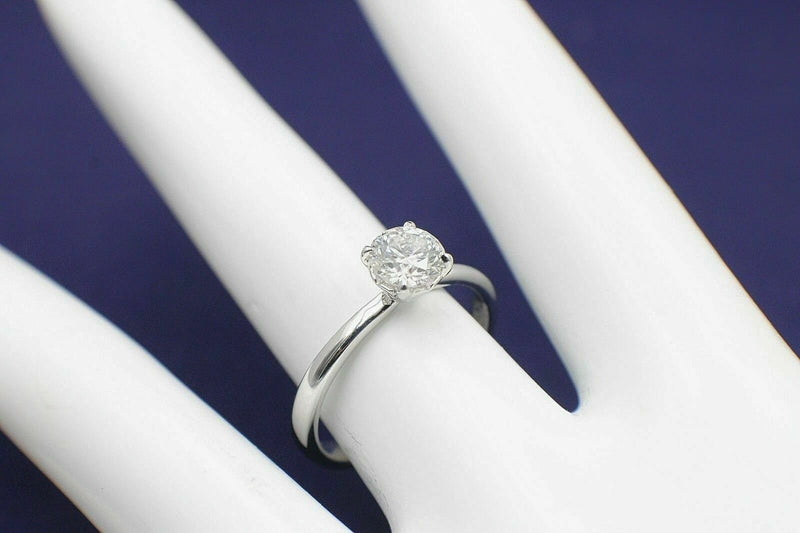 Hearts On Fire Diamond Engagement Ring 18k White Gold Round 0.66 cts H IF
