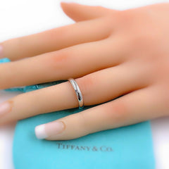 Tiffany & Co 3 MM Platinum Classic Wedding Band Ring