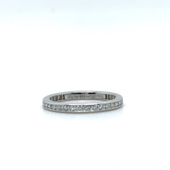 Tiffany & Co. Platinum Eternity Band Ring Round Diamonds 0.51 tcw 2.5 MM