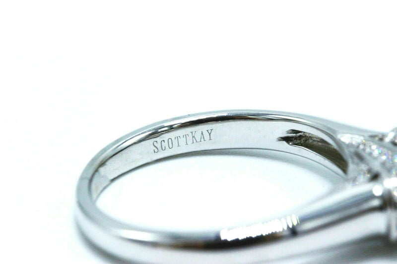 Scott Kay 14k White Gold Engagement Ring Semi Mount 0.27 tcw Radiance Collection