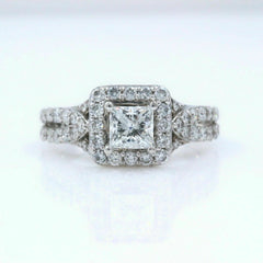 Tolkowsky Diamond Engagement Ring Princess 1.56 tcw 14k White Gold $7,049 Retail