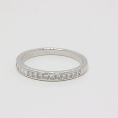 Tiffany & Co. Square Cut Diamond Wedding Band Ring in Platinum 0.39 tcw 2.6 MM