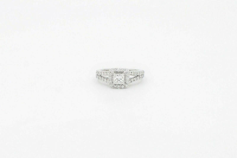 Helzberg Princess Diamond Engagement Ring 1.00 tcw E VS1 18k WG $4,600 Retail