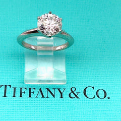 Tiffany & Co. Round Diamond 1.85 cts E VS1 Solitaire Engagement Ring Platinum
