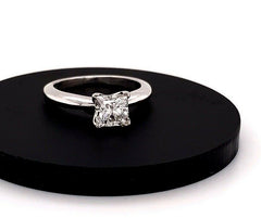 Princess Cut Diamond 1.10 Carat I I1 GIA Solitaire Engagement Ring
