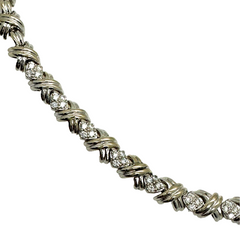 Tiffany & Co. Signature X Diamond Necklace in 18kt White Gold