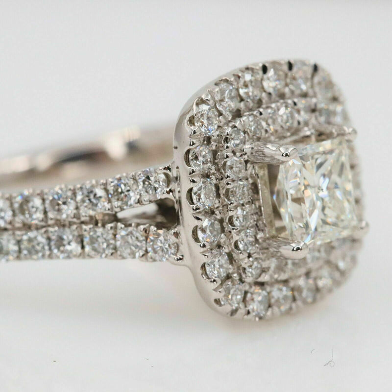 Vera Wang Love Collection 1 1/2 tcw Princess Diamond Split Shank Engagement Ring